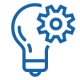 Icon Glühbirne Zahnrad